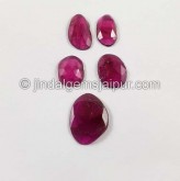 Rubellite Rose Cut Slices